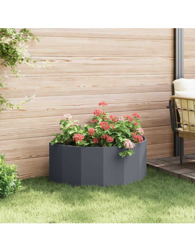 Fioriera Antracite 90 x 45 x 35 cm Acciaio