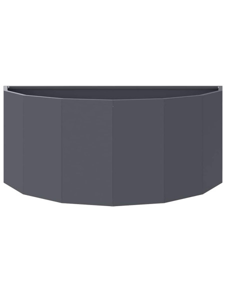 Fioriera Antracite 90 x 45 x 35 cm Acciaio