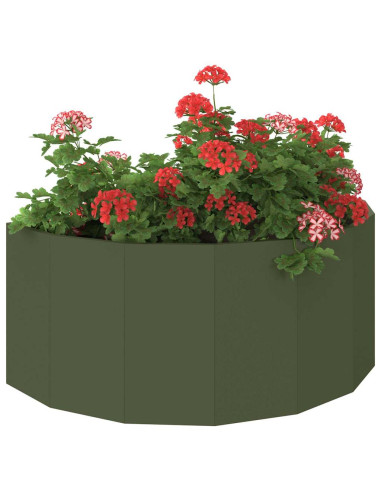 Fioriera Verde oliva 90 x 45 x 35 cm Acciaio