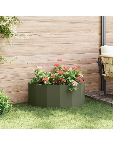 Fioriera Verde oliva 90 x 45 x 35 cm Acciaio