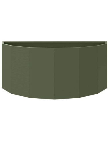 Fioriera Verde oliva 90 x 45 x 35 cm Acciaio