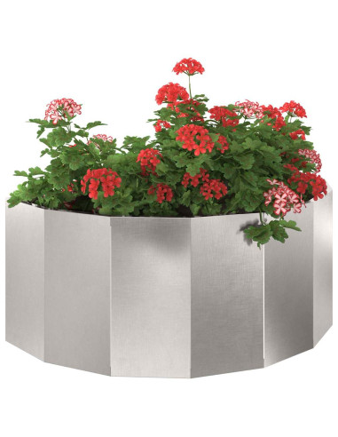 Fioriera Argento 90 x 45 x 35 cm Acciaio inossidabile