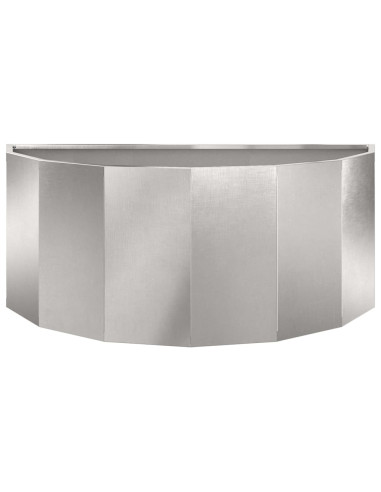 Fioriera Argento 90 x 45 x 35 cm Acciaio inossidabile