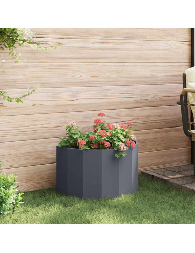 Fioriera Antracite 60 x 30 x 35 cm Acciaio