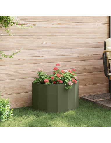 Fioriera Verde oliva 60 x 30 x 35 cm Acciaio