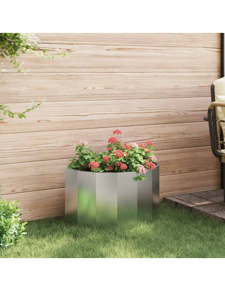 Fioriera Argento 60 x 30 x 35 cm Acciaio inossidabile