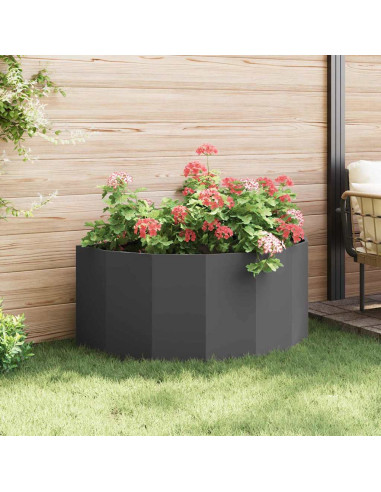 Fioriera Nero 120 x 60 x 50 cm Acciaio