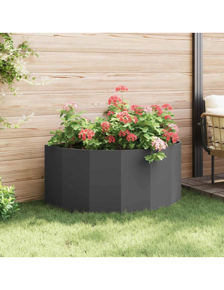 Fioriera Nero 120 x 60 x 50 cm Acciaio