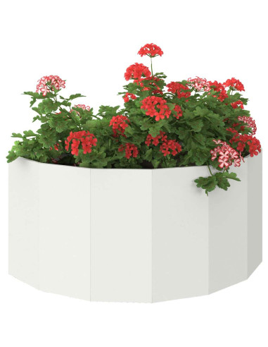 Fioriera Bianco 120 x 60 x 50 cm Acciaio