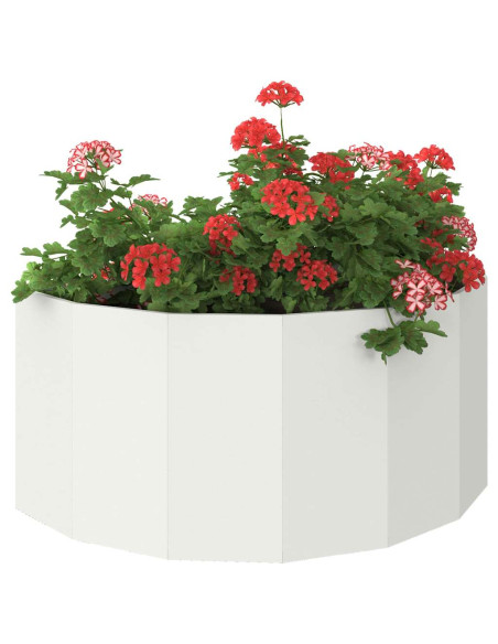 Fioriera Bianco 120 x 60 x 50 cm Acciaio