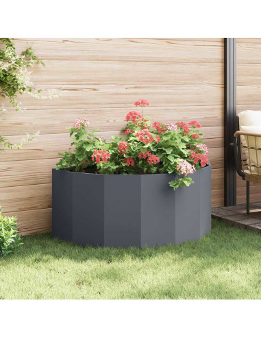 Fioriera Antracite 120 x 60 x 50 cm Acciaio