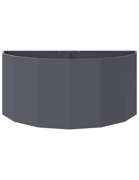 Fioriera Antracite 120 x 60 x 50 cm Acciaio