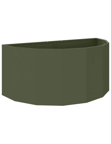 Fioriera Verde oliva 120 x 60 x 50 cm Acciaio