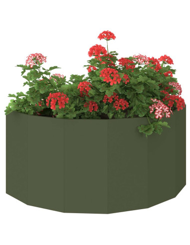 Fioriera Verde oliva 120 x 60 x 50 cm Acciaio