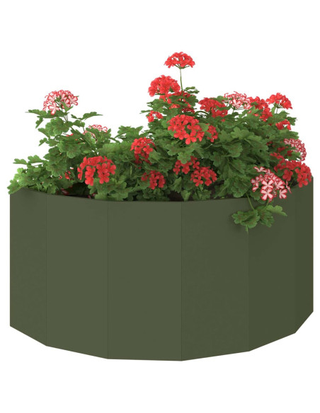 Fioriera Verde oliva 120 x 60 x 50 cm Acciaio