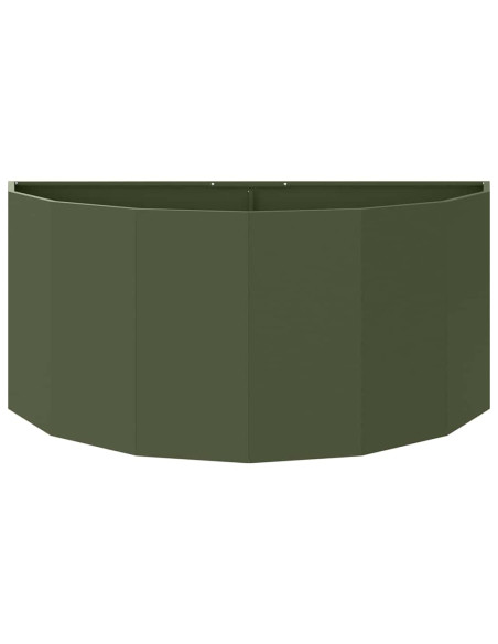 Fioriera Verde oliva 120 x 60 x 50 cm Acciaio