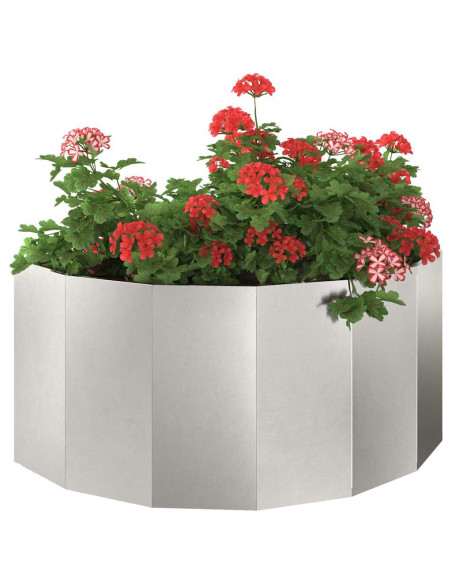 Fioriera Argento 120 x 60 x 50 cm Acciaio inossidabile