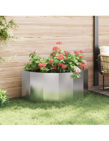 Fioriera Argento 120 x 60 x 50 cm Acciaio inossidabile