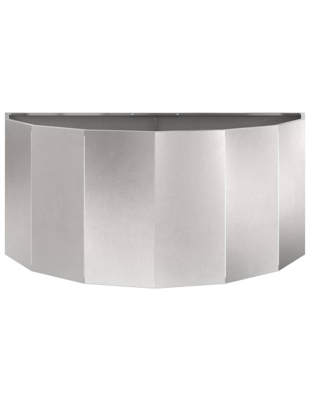 Fioriera Argento 120 x 60 x 50 cm Acciaio inossidabile