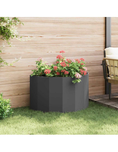 Fioriera Nero 90 x 45 x 50 cm Acciaio