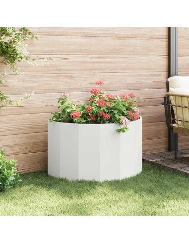 Fioriera Bianco 90 x 45 x 50 cm Acciaio