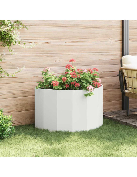 Fioriera Bianco 90 x 45 x 50 cm Acciaio