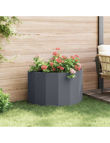 Fioriera Antracite 90 x 45 x 50 cm Acciaio