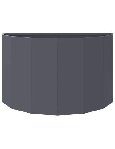 Fioriera Antracite 90 x 45 x 50 cm Acciaio