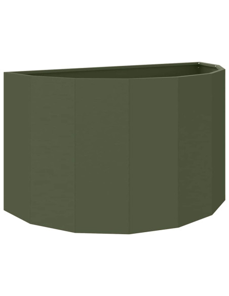 Fioriera Verde oliva 90 x 45 x 50 cm Acciaio