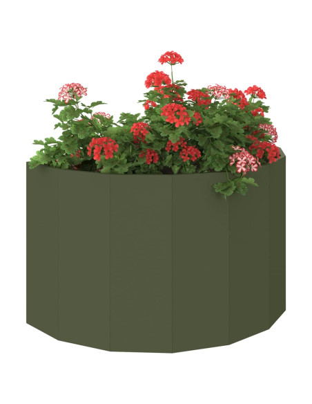 Fioriera Verde oliva 90 x 45 x 50 cm Acciaio