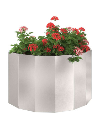 Fioriera Argento 90 x 45 x 50 cm Acciaio inossidabile