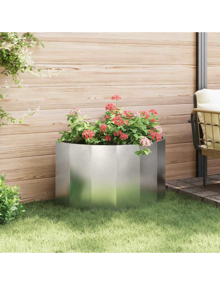 Fioriera Argento 90 x 45 x 50 cm Acciaio inossidabile