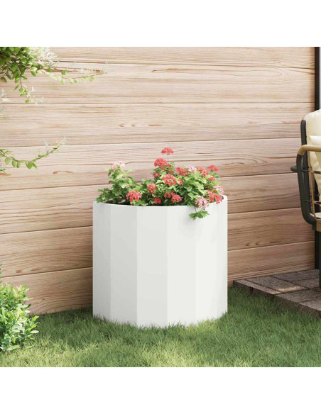 Fioriera Bianco 60 x 30 x 50 cm Acciaio