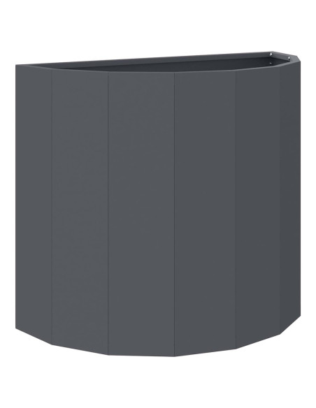 Fioriera Antracite 60 x 30 x 50 cm Acciaio