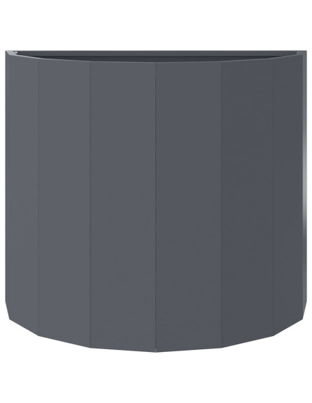 Fioriera Antracite 60 x 30 x 50 cm Acciaio