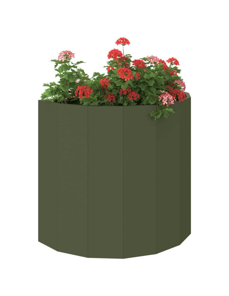 Fioriera Verde oliva 60 x 30 x 50 cm Acciaio