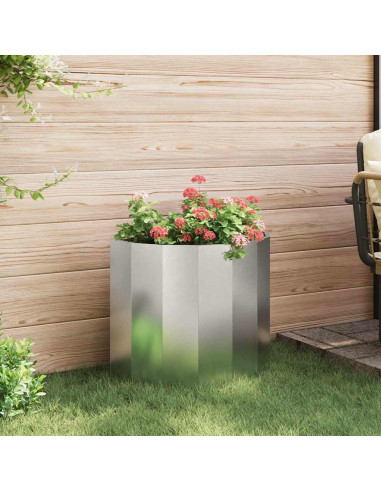 Fioriera Argento 60 x 30 x 50 cm Acciaio inossidabile