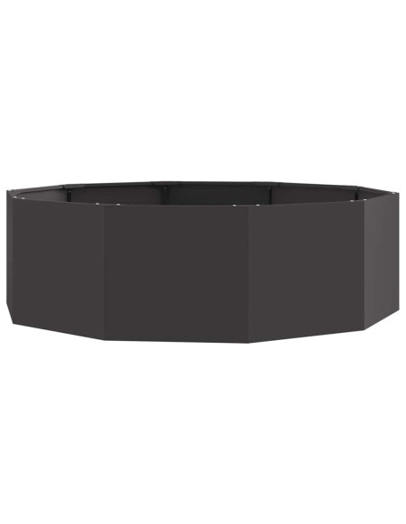 Fioriera Nero 120 x 120 x 35 cm Acciaio