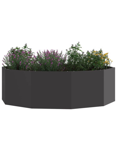 Fioriera Nero 120 x 120 x 35 cm Acciaio