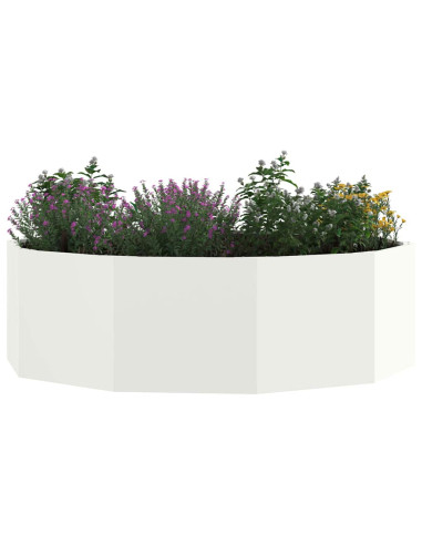 Fioriera Bianco 120 x 120 x 35 cm Acciaio