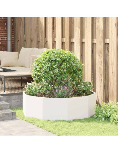 Fioriera Bianco 120 x 120 x 35 cm Acciaio