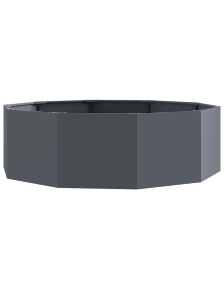 Fioriera Antracite 120 x 120 x 35 cm Acciaio