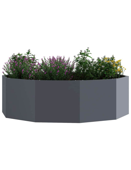 Fioriera Antracite 120 x 120 x 35 cm Acciaio