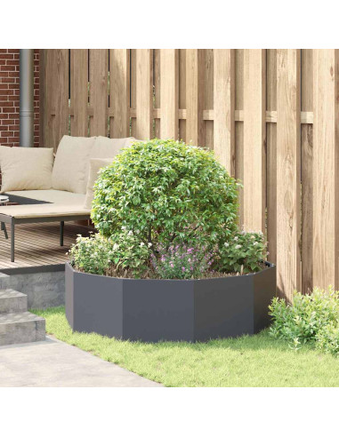 Fioriera Antracite 120 x 120 x 35 cm Acciaio