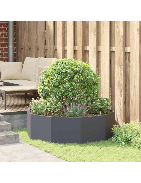 Fioriera Antracite 120 x 120 x 35 cm Acciaio