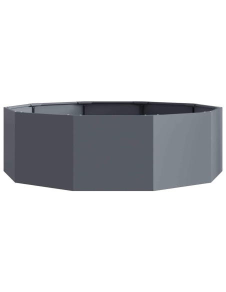 Fioriera Antracite 120 x 120 x 35 cm Acciaio