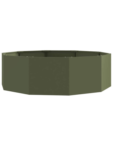 Fioriera Verde oliva 120 x 120 x 35 cm Acciaio