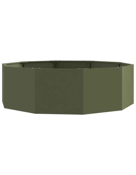 Fioriera Verde oliva 120 x 120 x 35 cm Acciaio