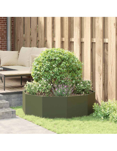 Fioriera Verde oliva 120 x 120 x 35 cm Acciaio