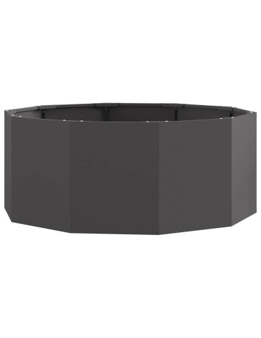 Fioriera Nero 90 x 90 x 35 cm Acciaio